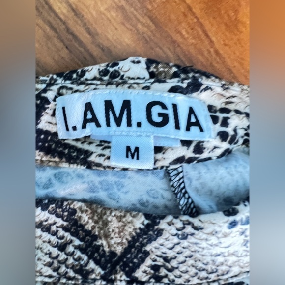 I AM GIA. Viper Aoki Snakeskin Print Dress size medium - Picture 8 of 12